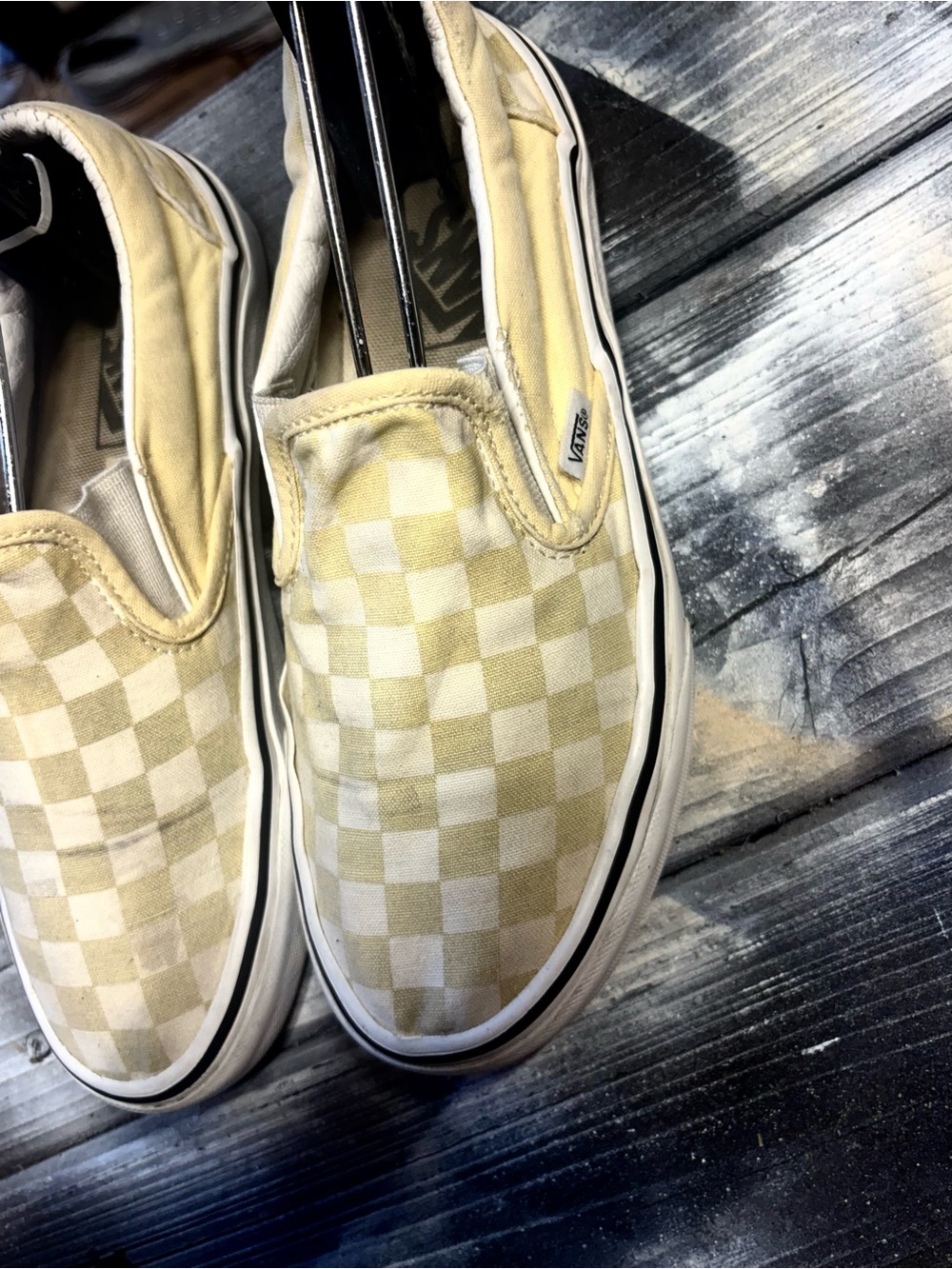 Vans Slip-On Canvas Sneakers - Yellow/White